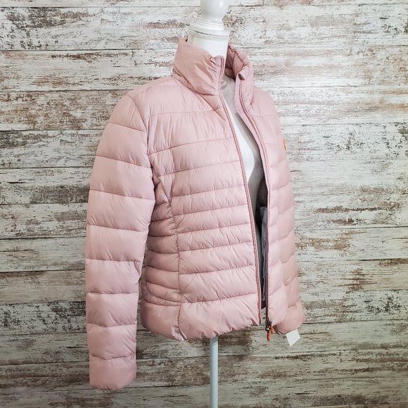 SAVE THE DUCK Blush Pink Giga Classic Puffer Coat - Picture 15 of 15